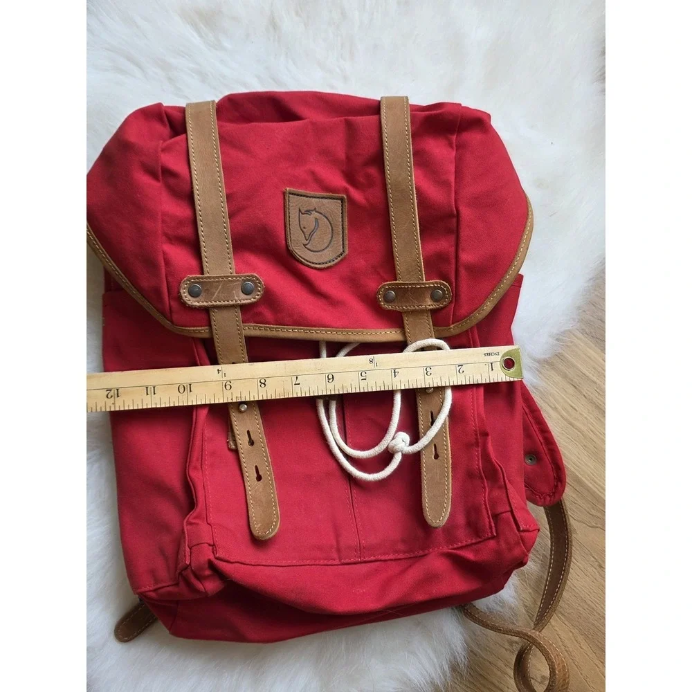 Fjallraven Rucksack No. 21 - G-1000 Heavy Duty Medium Red Day Backpack Bag
